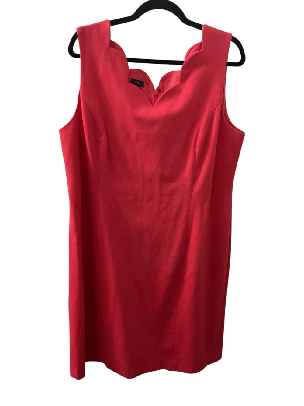 Talbots Coral Notch-Neck Sleeveless Sheath Dress